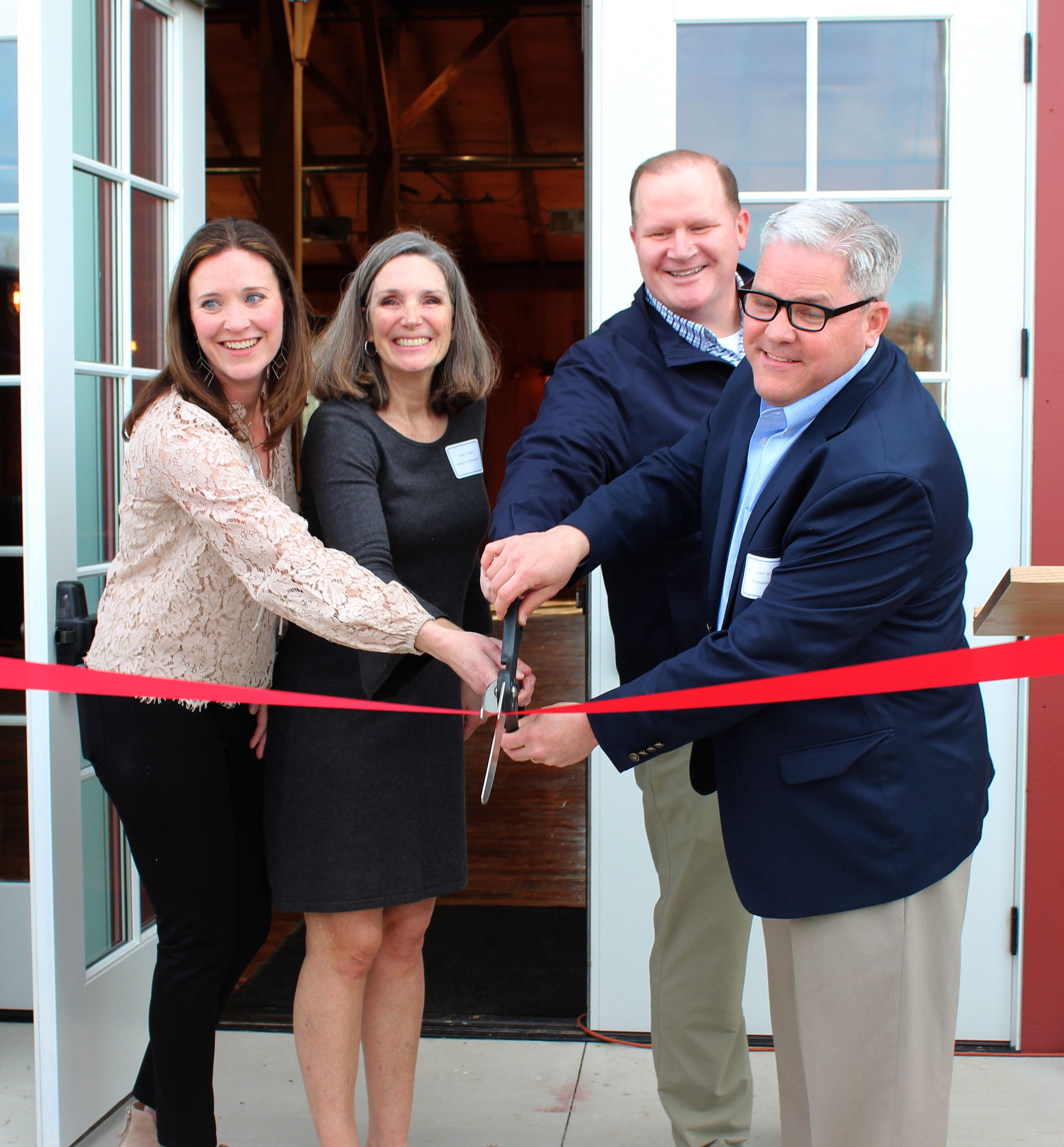 Supervisors and Manager at Barn Ribbon Cutting 