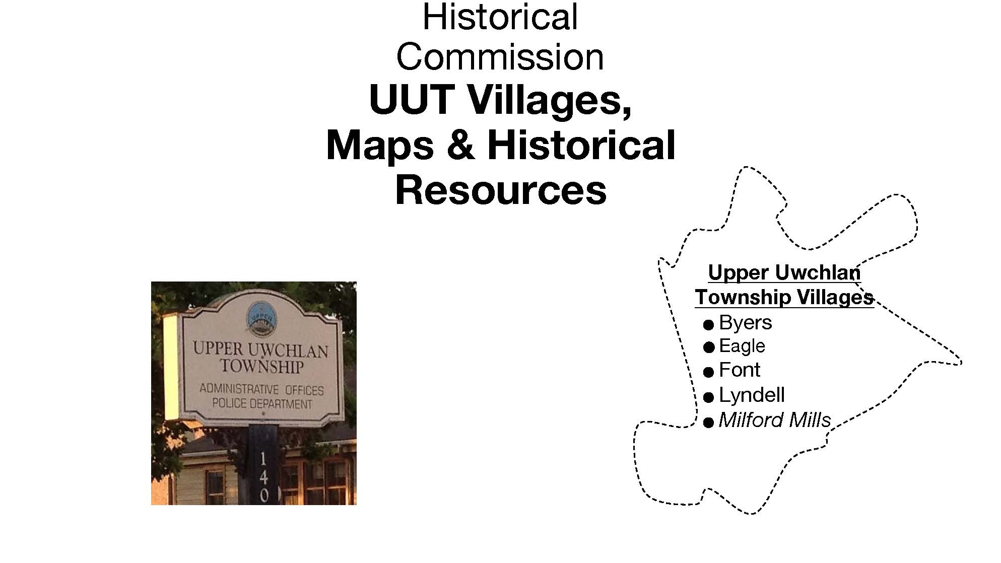 Historical Commission UUT Villages, Maps & Historical Resources Cover Page
